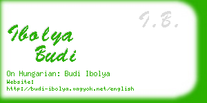 ibolya budi business card